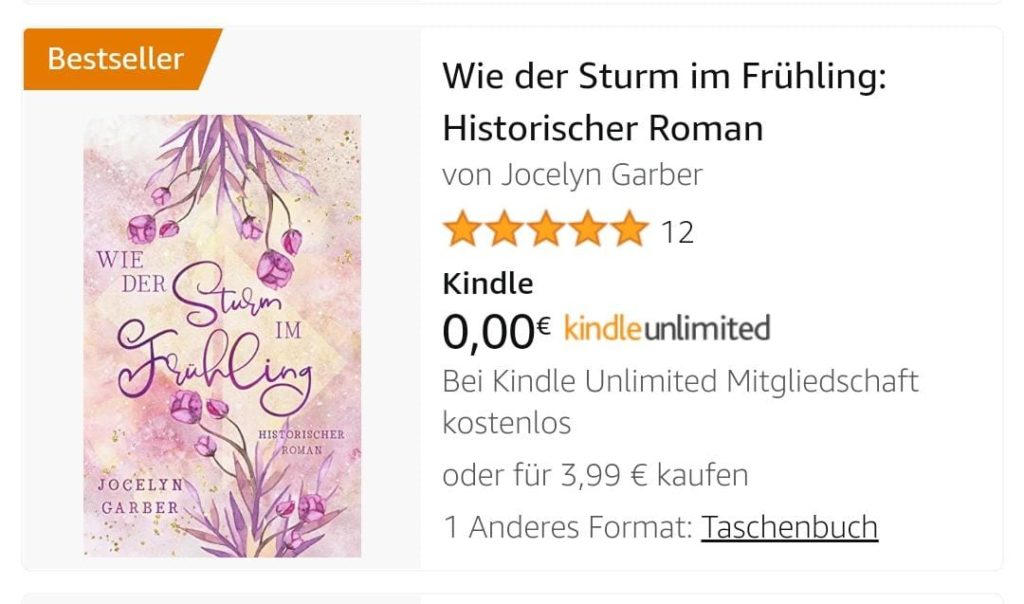 Der "Frühlingssturm" ist Bestseller